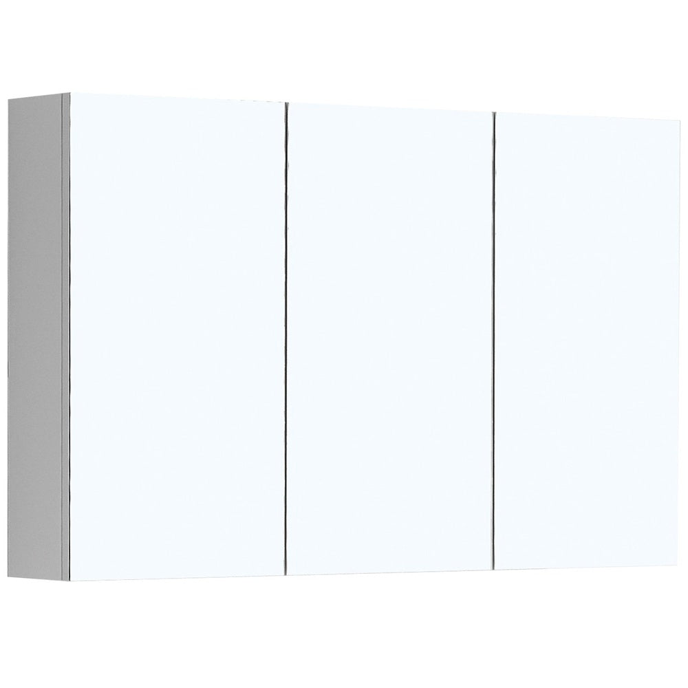 MIRO 120P BELLA Pencil Edge Mirror Shaving Cabinet Gloss White 1200x750x130mm