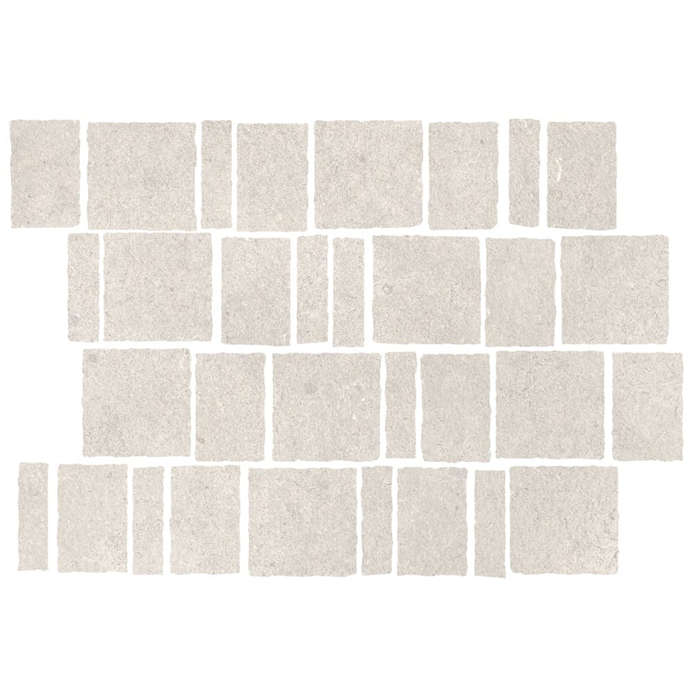 VICTILES Tile MIS006  STM02PNCMOS MISTO STONE BEIGE MATT TUMBLED MOSAIC 296X396
