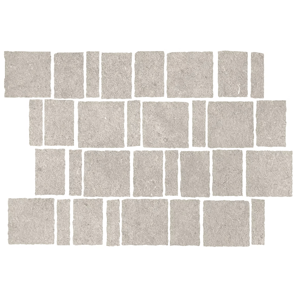 VICTILES Tile MIS061  STM03PNCMOS MISTO STONE GREY MATT TUMBLED MOSAIC 296X396