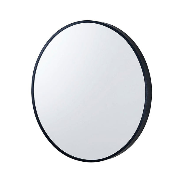 TSI Vanities T-800MRB 800*40MM ROUND BLACK ALUMINIUM WALL MIRROR