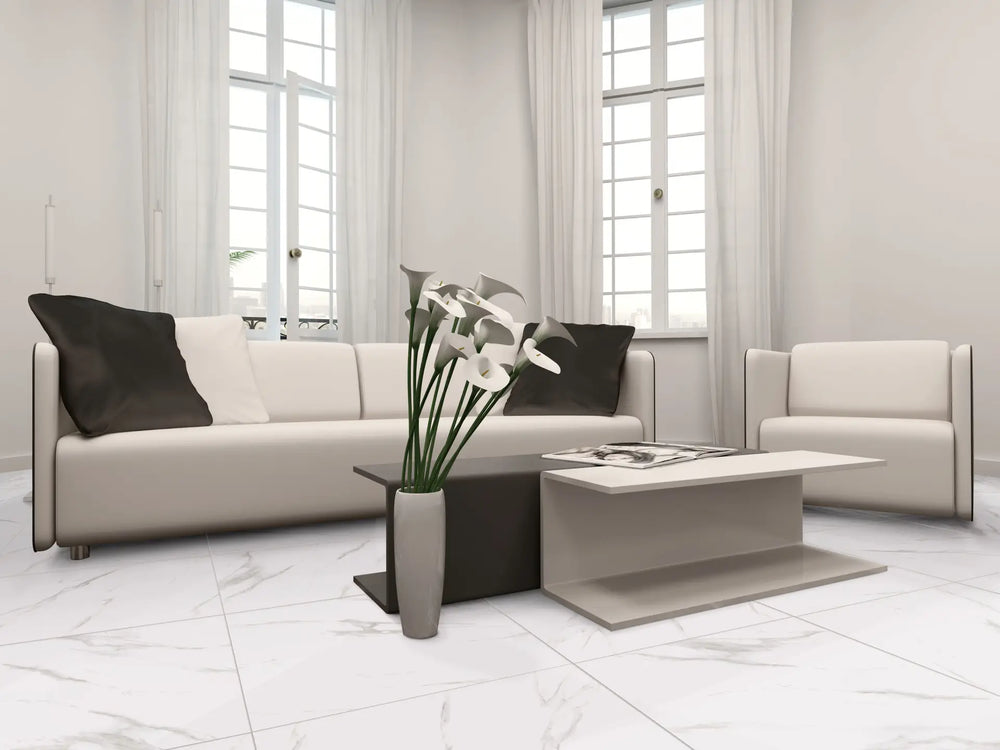 Mamic Grigio Matt Marble Tile 600x600