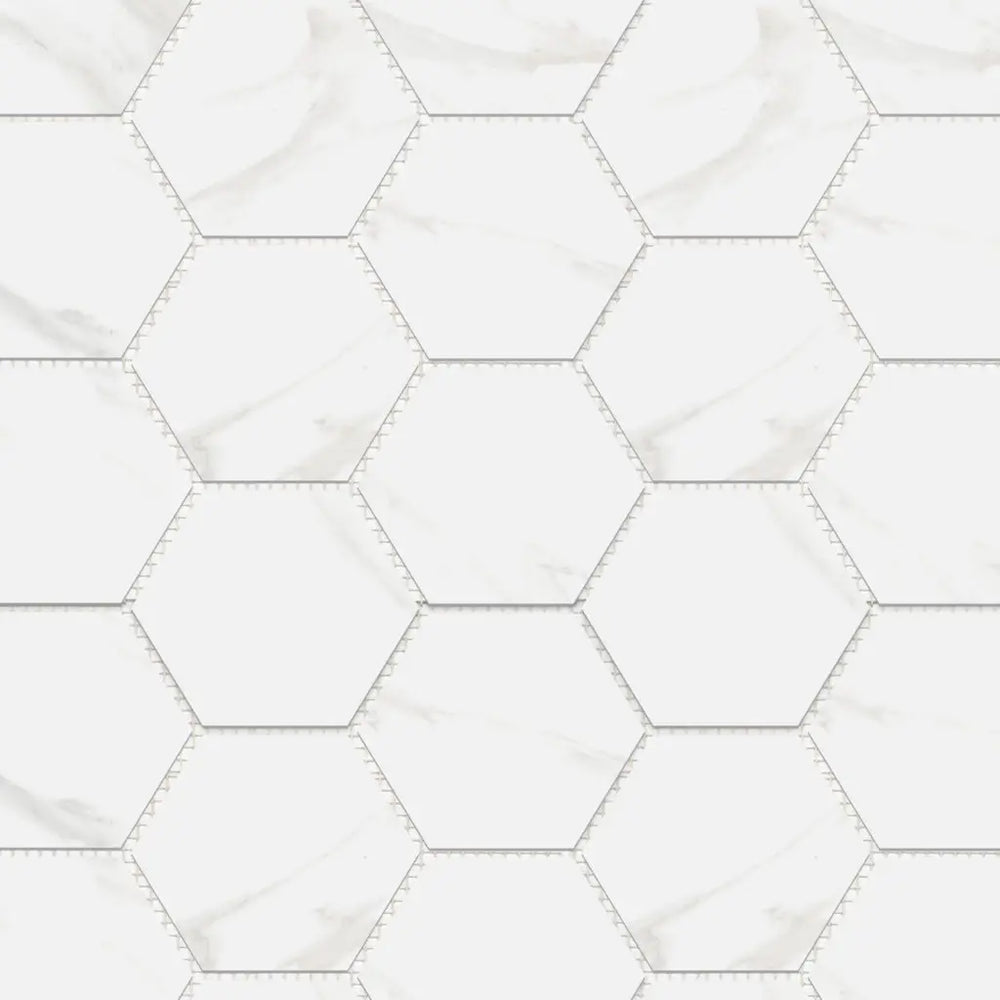 ET Tile Mamic Grigio Polished Hexagon Mosaic Tile 100x100mm