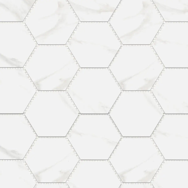 Mamic Grigio Polished Hexagon Mosaic Tile 100x100