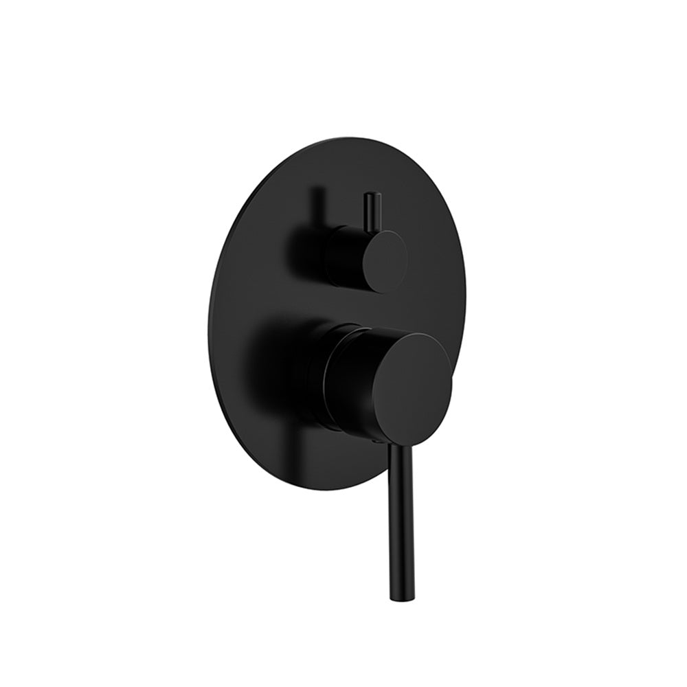 WT 010DBK JESS Shower Mixer with Diverter in Matte Black