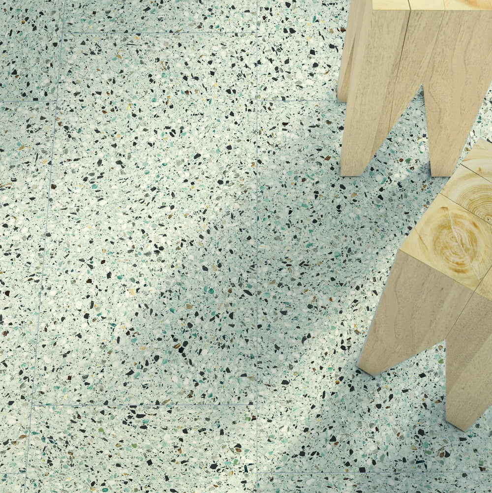 Medley Leaf Matt Terrazzo Look Tile 600x600mm