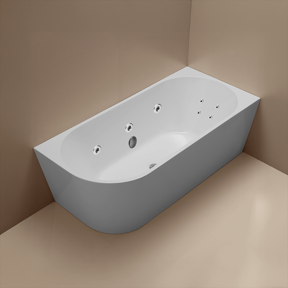 Noveen Bathtubs BTM1700R-H-SPA Milan Right Corner Hydrotherapy Spa Bathtub 1700x780x600mm
