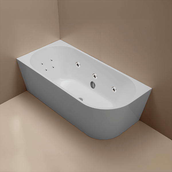 Noveen Bathtubs MILAN Spa Left Corner Bathtub 1400mm (Long) x 730mm (Wide) x 580mm (Height)