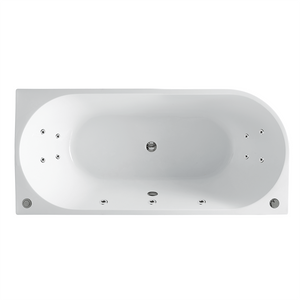 Noveen Bathtubs MILAN Spa Right Corner Bathtub 1700mm (Long) x 780mm (Wide) x 600mm (Height)