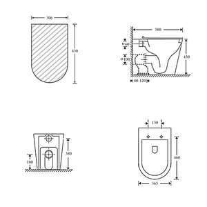 Noveen Toilets T1003D – MILAN Geberit Package