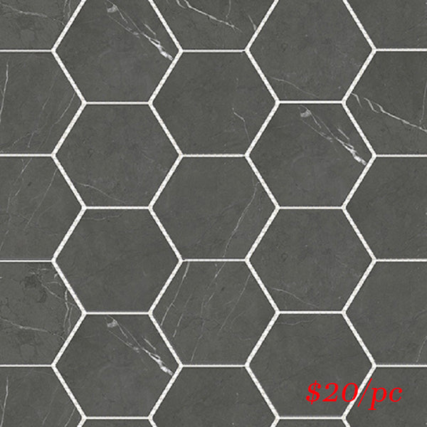 BRADARGREHEX BRACCA DARK GREY HEXAGON 100X100MM (292X252MM)