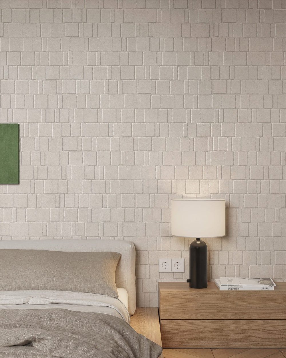 Misto Stone Beige Matt Tumbled Mosaic Tile 296x396