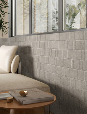 VICTILES Tile MIS061  STM03PNCMOS MISTO STONE GREY MATT TUMBLED MOSAIC 296X396
