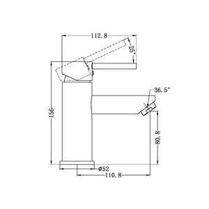 DOLCE BASIN MIXER STRAIGHT SPOUT GUN METAL (NR250802GM)