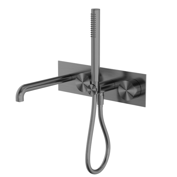 KARA PROGRESSIVE SHOWER SYSTEM WITH SPOUT 230/250MM GUN METAL