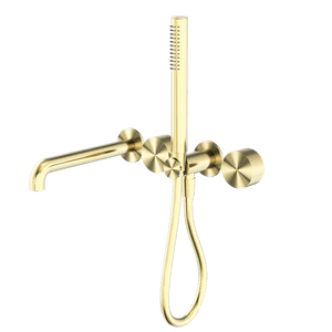 KARA PROGRESSIVE SHOWER SYSTEM SEPARATE PLATE WITH SPOUT 230/250MM BRUSHED GOLD