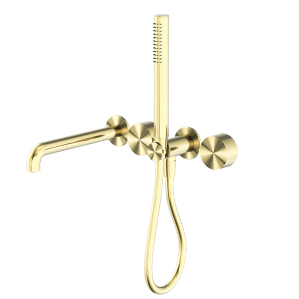 KARA PROGRESSIVE SHOWER SYSTEM SEPARATE PLATE WITH SPOUT 230/250MM BRUSHED GOLD