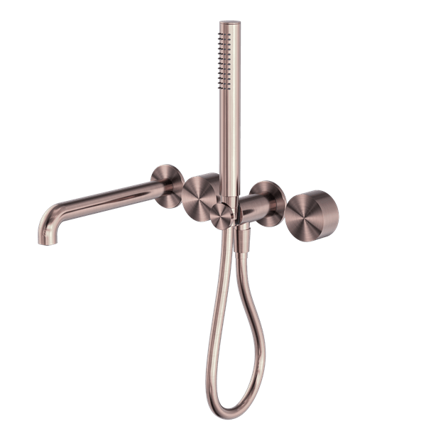 KARA PROGRESSIVE SHOWER SYSTEM SEPARATE PLATE WITH SPOUT 230/250MM BRUSHED BRONZE