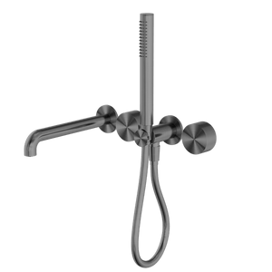 KARA PROGRESSIVE SHOWER SYSTEM SEPARATE PLATE WITH SPOUT 230/250MM GUN METAL