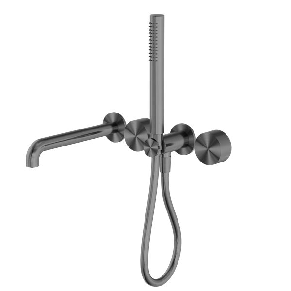 KARA PROGRESSIVE SHOWER SYSTEM SEPARATE PLATE WITH SPOUT 230/250MM GUN METAL