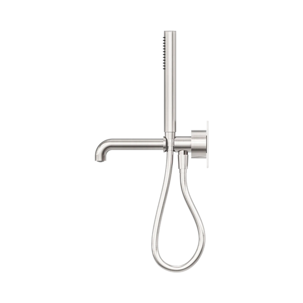 Nero Showers KARA PROGRESSIVE SHOWER SYSTEM WITH SPOUT 230/250MM BRUSHED NICKEL