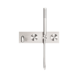 Nero Showers KARA PROGRESSIVE SHOWER SYSTEM WITH SPOUT 230/250MM BRUSHED NICKEL