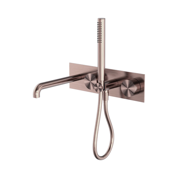 Nero Showers KARA PROGRESSIVE SHOWER SYSTEM WITH SPOUT 230/250MM BRUSHED BRONZE