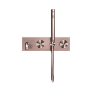 Nero Showers KARA PROGRESSIVE SHOWER SYSTEM WITH SPOUT 230/250MM BRUSHED BRONZE