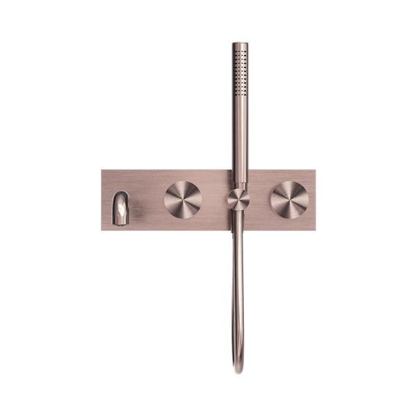 Nero Showers KARA PROGRESSIVE SHOWER SYSTEM WITH SPOUT 230/250MM BRUSHED BRONZE