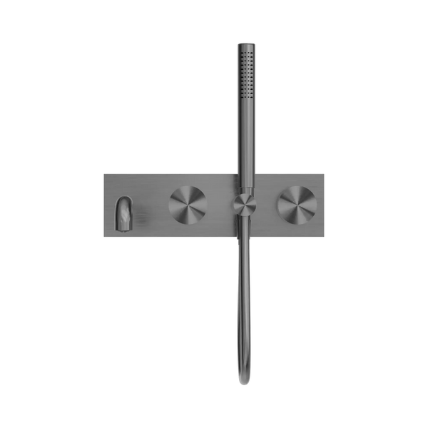 Nero Showers KARA PROGRESSIVE SHOWER SYSTEM WITH SPOUT 230/250MM GUN METAL