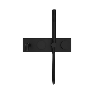 Nero Showers KARA PROGRESSIVE SHOWER SYSTEM WITH SPOUT 230/250MM MATTE BLACK