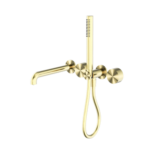 Nero Showers KARA PROGRESSIVE SHOWER SYSTEM SEPARATE PLATE WITH SPOUT 230/250MM BRUSHED GOLD