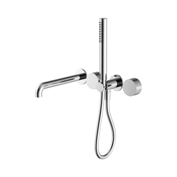 Nero Showers KARA PROGRESSIVE SHOWER SYSTEM SEPARATE PLATE WITH SPOUT 230/250MM CHROME