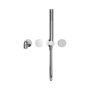 Nero Showers KARA PROGRESSIVE SHOWER SYSTEM SEPARATE PLATE WITH SPOUT 230/250MM CHROME