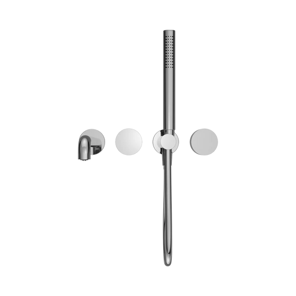 Nero Showers KARA PROGRESSIVE SHOWER SYSTEM SEPARATE PLATE WITH SPOUT 230/250MM CHROME