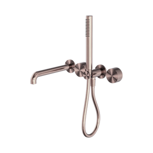 Nero Showers KARA PROGRESSIVE SHOWER SYSTEM SEPARATE PLATE WITH SPOUT 230/250MM BRUSHED BRONZE