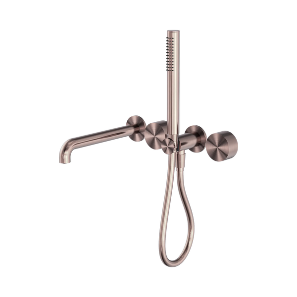 Nero Showers KARA PROGRESSIVE SHOWER SYSTEM SEPARATE PLATE WITH SPOUT 230/250MM BRUSHED BRONZE