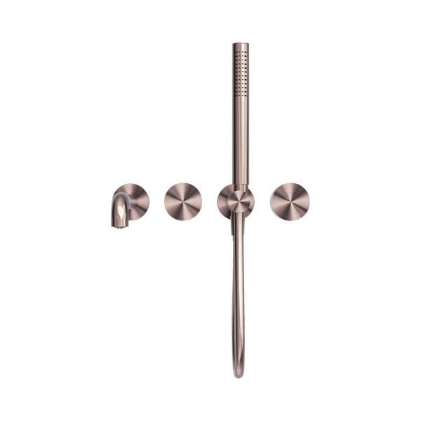Nero Showers KARA PROGRESSIVE SHOWER SYSTEM SEPARATE PLATE WITH SPOUT 230/250MM BRUSHED BRONZE