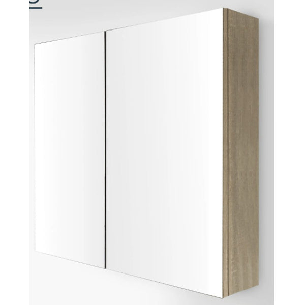 ZENMO Vanities NUTRO Light Oak Mirror Shaving Cabinet 750x750x130mm