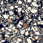 THEO DI Tile Fragment Macro Nero Matt 200x200mm
