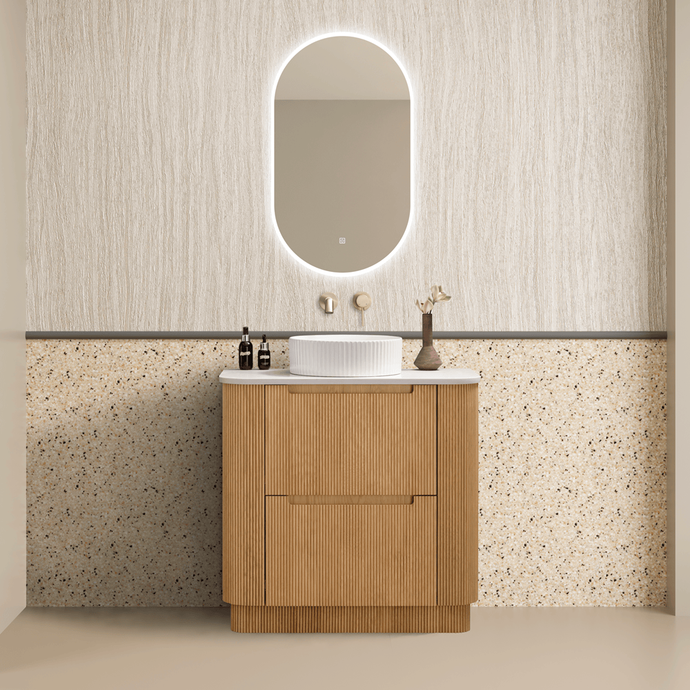 Noveen Vanities Oakmere 900mm Solid Oak Freestanding Vanity