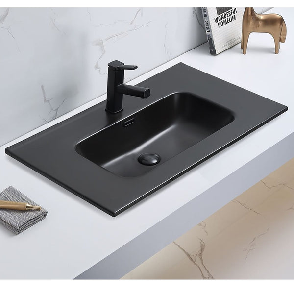Olivia Matte Black Ceramic Top  760*465*170mm