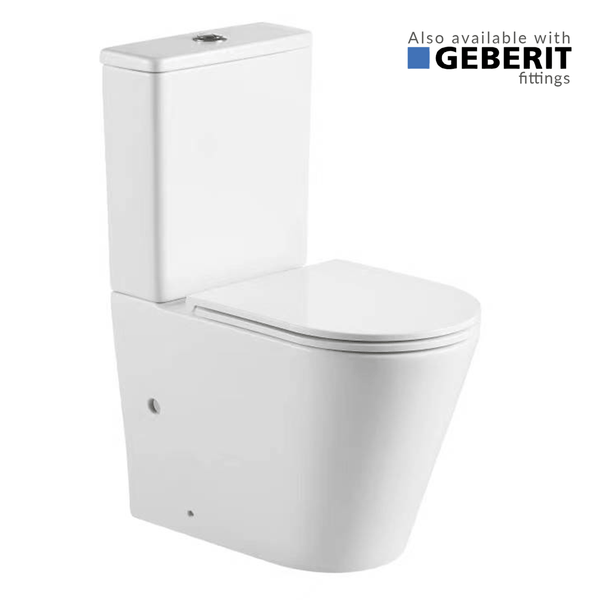 Noveen Toilets NT-1094GB — OSLO Rimless Toilet Suite with GEBERIT fittings