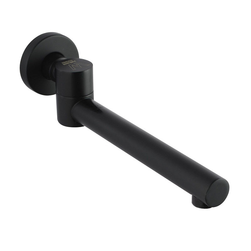 LUCID PIN Series Round Black Swivel Wall Spout OX0004.BS