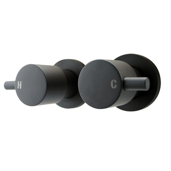 LUCID PIN Series Black Shower Wall Taps OX0007.ST