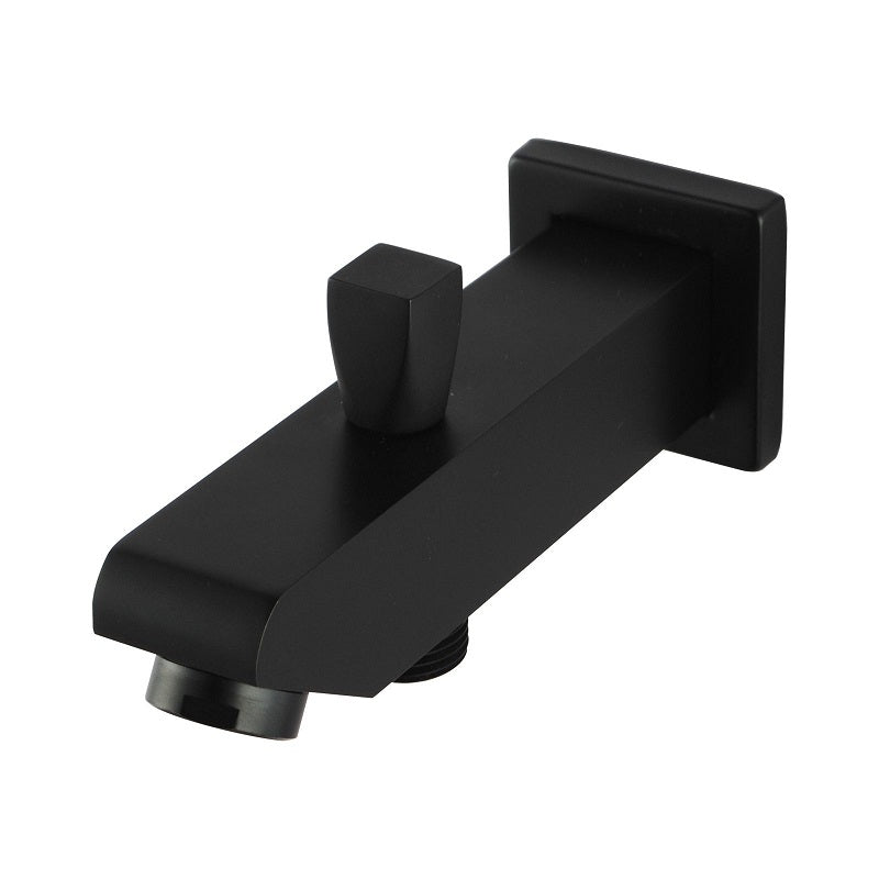 BLAZE Series Matte Black Bathtub/Basin Wall Spout with Diverte OX0011.BS