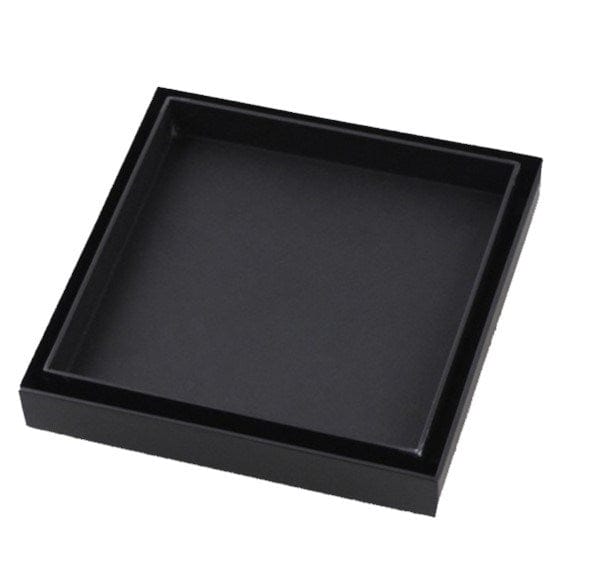 OX003.FD MATTE BLACK SHOWER GRATE FLOOR WASTE DRAIN SMART INSERT TILE 120*120MM