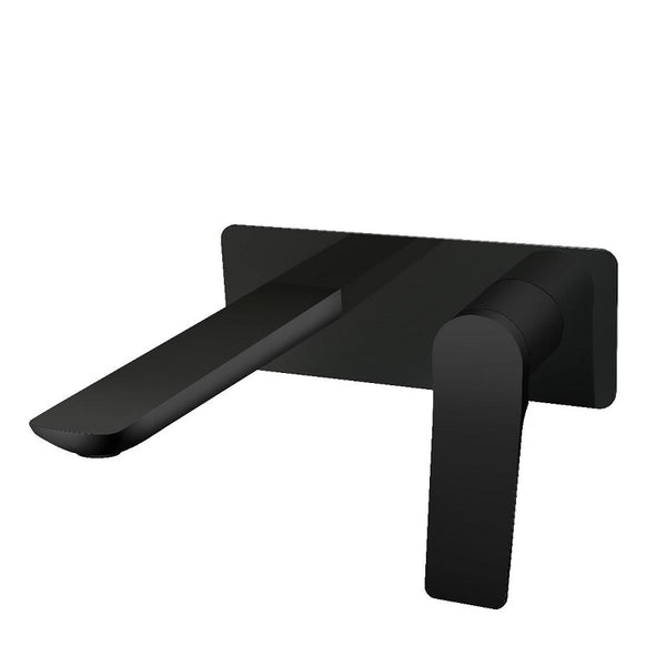 RUSHY Series Square Black Wall Mixer with Spout OX0153.BM