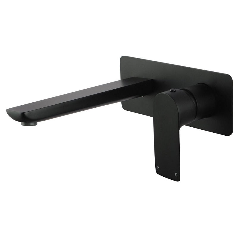 OX0158-2.BM VOG BLACK BATHTUB/BASIN WALL MIXER WITH SPOUT
