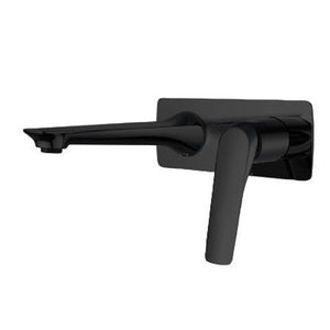 AU Series Square Black Bathtub/Basin Wall Mixer With Spout OX0159.BM