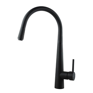 Round Black Pull Out Kitchen Sink Mixer Tap OX1021.KM